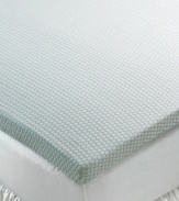 Sleep better in cool comfort with this Gel mattress topper from SensorGel, featuring a special design to better reduce pressure points in the body and ventilated memory foam for a greater airflow that will keep you cooler throughout the night. Also features a honeycomb design to make for a more flexible and protective cover that is cooling, beautiful and durable.