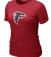 Team player. Show support for your favorite football team in this Atlanta Falcons NFL t-shirt from Nike.