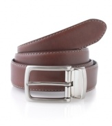 Change up your look in an instant. This reversible Club Room belt makes it easy.