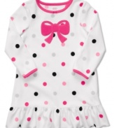 She'll sleep sweetly in this sweet dot microfleece nightgown by Carter's.