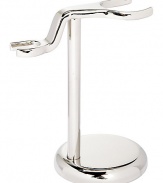 Elegantly designed with polished nickel. The perfect accessory for a great razor. 