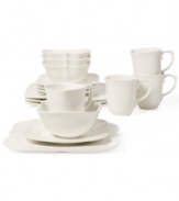 A brighter white. More than stylish, the Catania dinnerware set from Ecoware is ultra white, ultra strong and ultra green, crafted using porcelain discarded during the manufacturing process. Uniquely scalloped shapes give it fresh appeal.