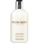 White Mulberry Soothing Hand Lotion immerses skin in an indulgent cocoon of white mulberry blended with Provencal mimosa, elemi and green tea oils. White mulberry offers anti-aging action Hands feel hydrated and enlivened 10.0 oz.