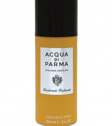 A non-aerosol deodorant spray which imparts the spicy and warm notes of Colonia Assoluta. Use on the body for all day freshness and odor prevention. 5 oz.