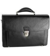 Pick a bag that showcases your style sense and keeps up with your fast-paced life. This luxurious leather portfolio features a easy-access flapover design with a secure tuck-lock closure that opens to a perfectly sized, fully-lined interior.