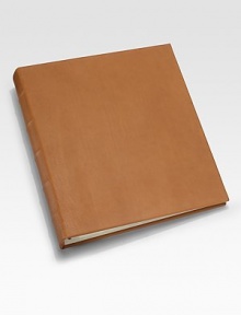 Handmade album is the perfect way to display priceless family photos, and to ensure they last a lifetime. Heavyweight, archival quality pages won't wrinkle or harm photos. Includes set of 18 leaves that hold 108 4 X 6 prints Leather cover 10½ X 12 Made in USA