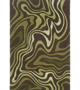 Make your home your sanctuary with the nature-inspired beauty of this Utopia rug from Sphinx. Like the rings of a tree, the hand-tufted rug features a unique swirled pattern in earthy browns and greens. With an ultrasoft, lustrous finish for a blissful result.