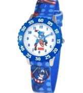 Avengers assemble! Help your kids stay on time with this fun Time Teacher watch from Marvel. Featuring iconic character Captain America, the hands are clearly labeled for easy reading.