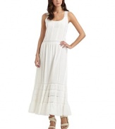 THE LOOKEmbroidered floral lace detailSeamed bustRuffled hemSide zip closureTHE FITAbout 52 from shoulder to hemTHE MATERIALCottonCotton liningCARE & ORIGINHand washImportedModel shown is 5'10½ (179cm) wearing US size Small. 