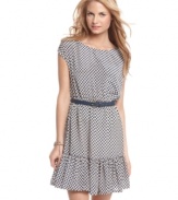 Washed in hearts and hemmed with ruffles, this dress from American Rag makes it easy to fall in love! Style it with a few cool accessories for an ensemble that suits your charming side!