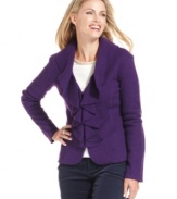 Charter Club's cozy wool blazer offers warmth and style on brisk days. Dress it up with a skirt, or keep it casual with corduorys.