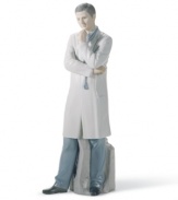 Just what the doctor ordered, this elegant figurine from Lladro is the antidote to sterile waiting rooms and medical facilities in glossy, handcrafted porcelain.