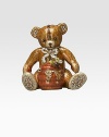 An utterly charming heirloom piece for any age, handcrafted in goldplated pewter and destined to be passed down for years to come. Hand-embellished with Swarovski crystal Lidded honey pot 2W X 2¼H X 1¾D Made in USA