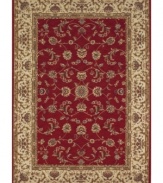Presenting a rich red focal point, the Premier area rug from Dalyn reinvents a beautiful Persian rug design for the Modern home. Made in Egypt of durable polypropylene and shimmering polyester fibers, it provides any room with captivating texture and added dimension.
