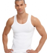 This stylish, form-fitting tank is the perfect choice for a subtle foundation layer. With a tight fit that maintains its original features after several washes, you'll never want another undershirt.