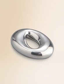 A shower gift that make grownups coo, handcrafted in exceptionally lustrous and rust-resistant 18/8 stainless steel. 3¼ X 2¼ Hand wash Imported 