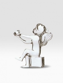 A fanciful piece sculpted in pure lead crystal features a naked cherub giving away a heart. 4½H X 4L Hand wash Made in France A fanciful piece sculpted in pure lead crystal features a naked cherub giving away a heart. 4½H X 4L Hand wash Made in France