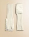 Ideal for your little fashionista, these ribbed arm warmers have faux fur trim and a touch of sumptuous cashmere. FingerlessFaux fur trimPolyester/nylon/wool/angora/cashmereHand washImported