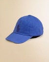 A sporty baseball cap is crafted in durable cotton chino with Ralph Lauren's embroidered Big Pony for an iconic look.Six-panel constructionSeamed billEmbroidered ventilating grommetsAdjustable buckle strapCottonSpot cleanImported