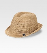 A timeless look crocheted in natural straw with just enough pliability for a comfortable fit. Imported