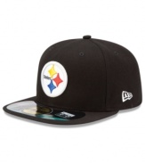 Score a style touchdown with this 59FIFTY fitted cap from New Era. This hat is a game day essential when the Pittsburgh Steelers hit the field.