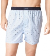 Update your underwear drawer with these comfortable printed boxers from Tommy Hilfiger.