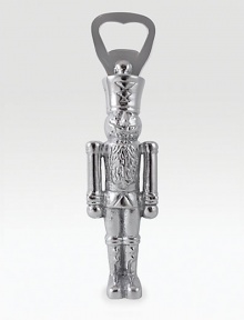 Crack open a bottle of holiday spirits with this gleaming bar tool, hand-crafted of recycled aluminum.6½LWipe cleanImported Crack open a bottle of holiday spirits with this gleaming bar tool, hand-crafted of recycled aluminum.6½LWipe cleanImported