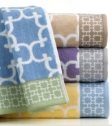 Shower your bath with beautiful color and design from Charter Club. This Trellis hand towel boasts a jacquard woven latticework design that offers exceptional softness and absorbency. Comes in an array of fresh hues.