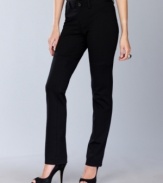 Chic with a contoured fit that hugs your curves, INC's stretch knit pants mimic the styling of your favorite jeans but with a more refined look that works for day or night.