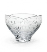 A delicate, etched vine motif and an asymmetrical rim infuses your décor with a gentle sophistication. Qualifies for Rebate