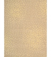 A chic starburst pattern adorns this stylish rug from the Capri collection, offering a unique focal point for any room. Woven of a blend of fine wool with Nourison's signature light-reflecting Luxcelle(tm) fibers, the rug's soft beige shade and luminous appearance complement a range of decors.