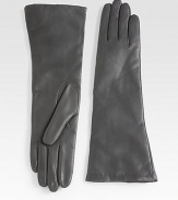 EXCLUSIVELY AT SAKS. A supple leather design in a sophisticated length. Nappa leatherCashmere linedMade in Italy 