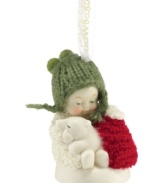 Crafted of pure porcelain bisque, this fine ornament continues the timeless Snowbabies tradition this holiday season. The perfect gift for yourself or someone special, from Department 56.