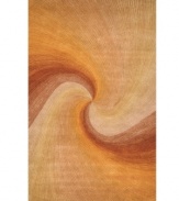 A hypnotic swirl is captured in fiery red hues, hand-carved in highs and lows for added texture and a more defined wave. Meticulously crafted by hand from 100% wool, stepping on this area rug from Liora Manne is like enjoying a warm sunset.