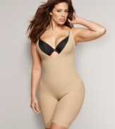 Smooth out your silhouette with Flexees' Wear Your Own Bra Firm Control plus size singlet. Two-ply panels provide  control and smoothing all around, while the torsette top allows you to create your own custom shape. Style #12558