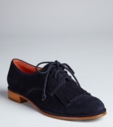 These blue suede shoes will rock with work-a-day basics and out at night paired with denim.