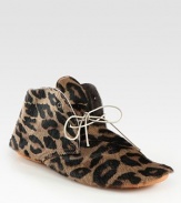 Originally crafted for Italian street artists during performances, this luxe calf hair silhouette is impeccably soft. Leopard-print calf hair upperSuede liningRubber solePadded insoleMade in Italy