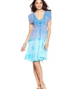 Ombre, tie dye and crochet add a fun touch to a throw-on-and-go dress from One World!