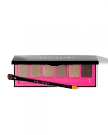 The Bobbi Brown Ultra Nude Eye Palette features six classic nude shades, designed to complement all skin tones, from fair to dark. The essence of fool-proof makeup, this palette creates neutral eyes that can be paired with everything from neutral lips for a bare look, or bright lips for a modern look that embodies fresh, effortless cool.Palette includes Dual Ended Eye Liner/Angle Eye Shadow Brush and mirror with Chino Eye Shadow, Praline Shimmer Wash Eye Shadow, Pink Chandelier Metallic Eye Shadow, Stone Eye Shadow, Champagne Truffle Shimmer Wash Eye Shadow, Cocoa Berry Shimmer Wash Eye Shadow.