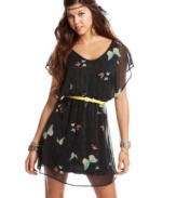 Butterflies abound on this floaty chiffon dress -- and create a fun, boho-chic effect! From American Rag.