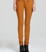 A forward take on the essential skinny, these Helmut Lang pants tout unexpected knee seams in a rich mustard hue.
