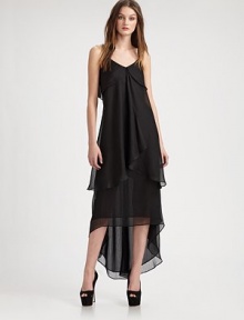 EXCLUSIVELY AT SAKS. Tiers of airy chiffon float throughout this layered maxi silhouette.Adjustable spaghetti strapsV necklineTiered from bust to hemCenter back zipperAbout 55 from shoulder to hemPolyesterDry cleanImportedModel shown is 5'10 (177cm) wearing US size 4.ABOUT THE DESIGNER Former fourth-grade schoolteacher Kara Laricks always told her students to be true to themselves. Finally, she took her own advice and pursued a career in fashion. EXCLUSIVELY AT SAKS. Tiers of airy chiffon float throughout this layered maxi silhouette.Adjustable spaghetti strapsV necklineTiered from bust to hemCenter back zipperAbout 55 from shoulder to hemPolyesterDry cleanImportedModel shown is 5'10 (177cm) wearing US size 4.ABOUT THE DESIGNER Former fourth-grade schoolteacher Kara Laricks always told her students to be true to themselves. Finally, she took her own advice and pursued a career in fashion.