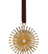 Bursting with whimsy, this gold-plated ornament from kate spade new york is destined for holiday stardom. With spade charm.