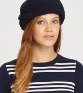 An allover swirl detail accents this classic beret style for an unexpected finish.WoolOne size fits mostSpot cleanImported