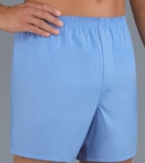 Founded on man's most basic needs, this classic boxer stands the test of time and comfort. Our unique blend of fabrics exceeds your expectations for softness and moves with you throughout the day. Fuller fit with a longer leg length to keep you covered in comfort. Features include traditional plaid prints and 3-panel back for bunching resistance. Tried and true, this boxer does not disappoint; stock-up with more than one pack!