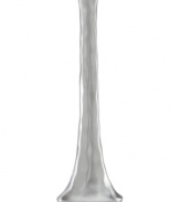 Handcrafted in aluminum alloy with an organic shape and brushed finish, the Dimension candlestick from Donna Karan Lenox lends a serene, dreamy quality to modern settings.