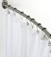Give your bathroom a sleek, new look with this Curved shower curtain rod from Charter Club. Features quick and easy installation with adjustabillity from 40 to 70.