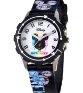 Keep track of time with your favorite Disney characters! This Mickey Mouse watch makes a cool statement with graffiti-inspired printing.
