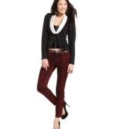 Take a walk on the wild side with Freestyle's skinny jeans. The snakeskin-print makes this style a trend-right pick for your denim closet.