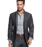 Upgrade your business style with this slim-fit striped blazer from INC International Concepts.